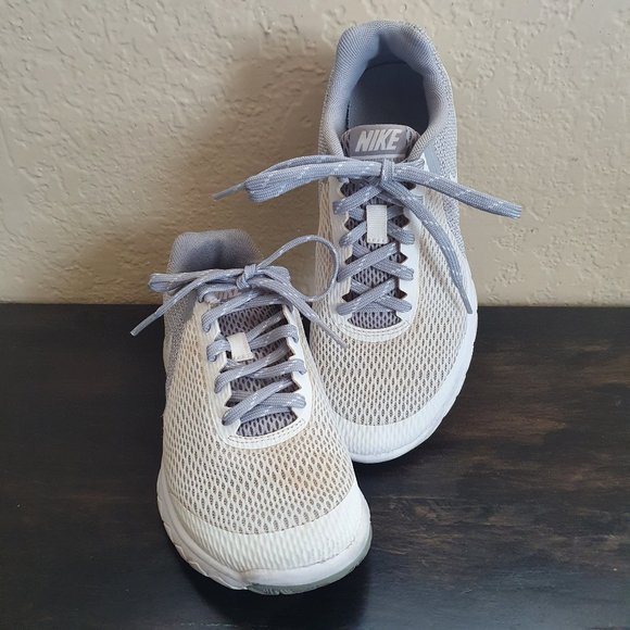 Nike Shoes - NIKE White and Gray Running Shoes